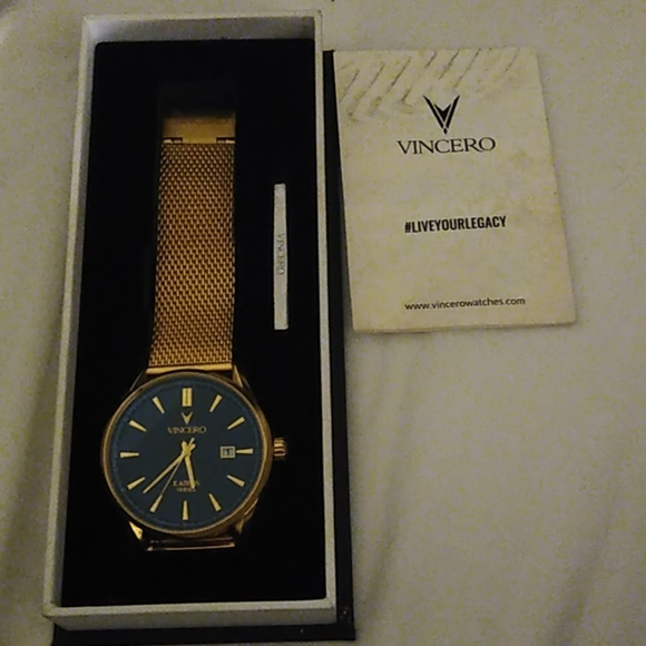 Men Vincero Kairos Black/Gold Mesh
